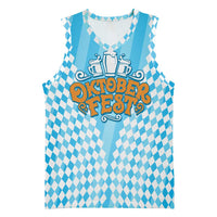 Oktoberfest Basketball Jersey with Beer Glass Illustration Blue White Diamond - Wonder Print Shop