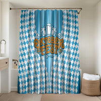 Oktoberfest Bathroom Set with Beer Glass Illustration Blue White Diamond - Wonder Print Shop