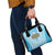 Oktoberfest Shoulder Handbag with Beer Glass Illustration Blue White Diamond - Wonder Print Shop