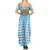 Oktoberfest Summer Maxi Dress with Beer Glass Illustration Blue White Diamond - Wonder Print Shop
