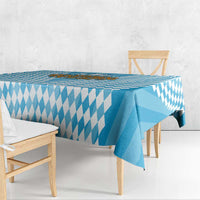 Oktoberfest Tablecloth with Beer Glass Illustration Blue White Diamond - Wonder Print Shop
