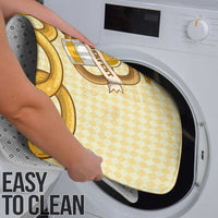 Oktoberfest Bathroom Set with Beer Bottle and Pretzel Illustration Beige Diamond - Wonder Print Shop