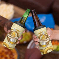 Oktoberfest 4 in 1 Can Cooler Tumbler with Beer Bottle and Pretzel Illustration Beige Diamond - Wonder Print Shop