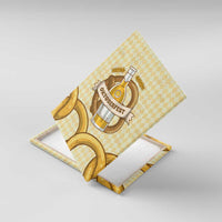 Oktoberfest Canvas Wall Art with Beer Bottle and Pretzel Illustration Beige Diamond - Wonder Print Shop