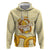 Oktoberfest Hoodie with Beer Bottle and Pretzel Illustration Beige Diamond - Wonder Print Shop