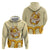 Oktoberfest Hoodie with Beer Bottle and Pretzel Illustration Beige Diamond - Wonder Print Shop