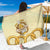 Oktoberfest Sarong with Beer Bottle and Pretzel Illustration Beige Diamond - Wonder Print Shop