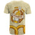 Oktoberfest T Shirt with Beer Bottle and Pretzel Illustration Beige Diamond - Wonder Print Shop