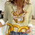 Oktoberfest Women Casual Shirt with Beer Bottle and Pretzel Illustration Beige Diamond - Wonder Print Shop