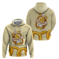 Oktoberfest Zip Hoodie with Beer Bottle and Pretzel Illustration Beige Diamond - Wonder Print Shop