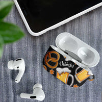 Oktoberfest AirPods Case with Beer Mug and Pretzel Illustration Black Festive - Wonder Print Shop