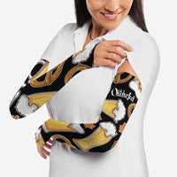 Oktoberfest Arm Sleeves with Beer Mug and Pretzel Illustration Black Festive - Wonder Print Shop