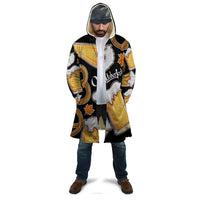 Oktoberfest Cloak with Beer Mug and Pretzel Illustration Black Festive - Wonder Print Shop