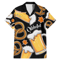 Oktoberfest Family Matching Mermaid Dress and Hawaiian Shirt with Beer Mug and Pretzel Illustration Black Festive - Wonder Print Shop