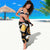 Oktoberfest Sarong with Beer Mug and Pretzel Illustration Black Festive - Wonder Print Shop