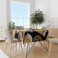 Oktoberfest Tablecloth with Beer Mug and Pretzel Illustration Black Festive - Wonder Print Shop