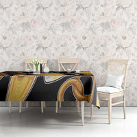 Oktoberfest Tablecloth with Beer Mug and Pretzel Illustration Black Festive - Wonder Print Shop