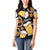 Oktoberfest Women Polo Shirt with Beer Mug and Pretzel Illustration Black Festive - Wonder Print Shop