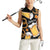 Oktoberfest Women Sleeveless Polo Shirt with Beer Mug and Pretzel Illustration Black Festive - Wonder Print Shop