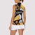 Oktoberfest Women Sleeveless Polo Shirt with Beer Mug and Pretzel Illustration Black Festive - Wonder Print Shop