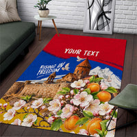 Personalized Armenia Heritage Area Rug Ararat Monastery Rising In Freedom Patriotic Doves