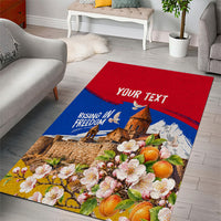 Personalized Armenia Heritage Area Rug Ararat Monastery Rising In Freedom Patriotic Doves