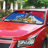 Personalized Armenia Heritage Auto Sun Shade Ararat Monastery Rising In Freedom Patriotic Doves