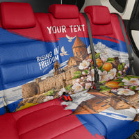 Personalized Armenia Heritage Back Car Seat Cover Ararat Monastery Rising In Freedom Patriotic Doves