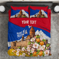 Personalized Armenia Heritage Bedding Set Ararat Monastery Rising In Freedom Patriotic Doves
