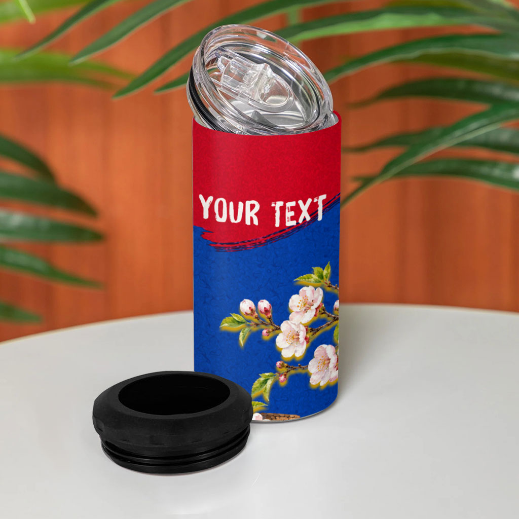 Personalized Armenia Heritage 4 in 1 Can Cooler Tumbler Ararat Monastery Rising In Freedom Patriotic Doves