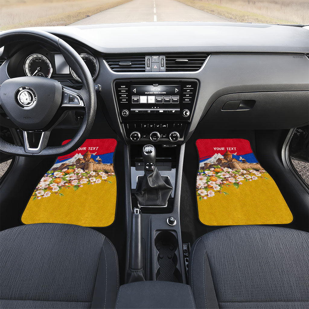 Personalized Armenia Heritage Car Mats Ararat Monastery Rising In Freedom Patriotic Doves