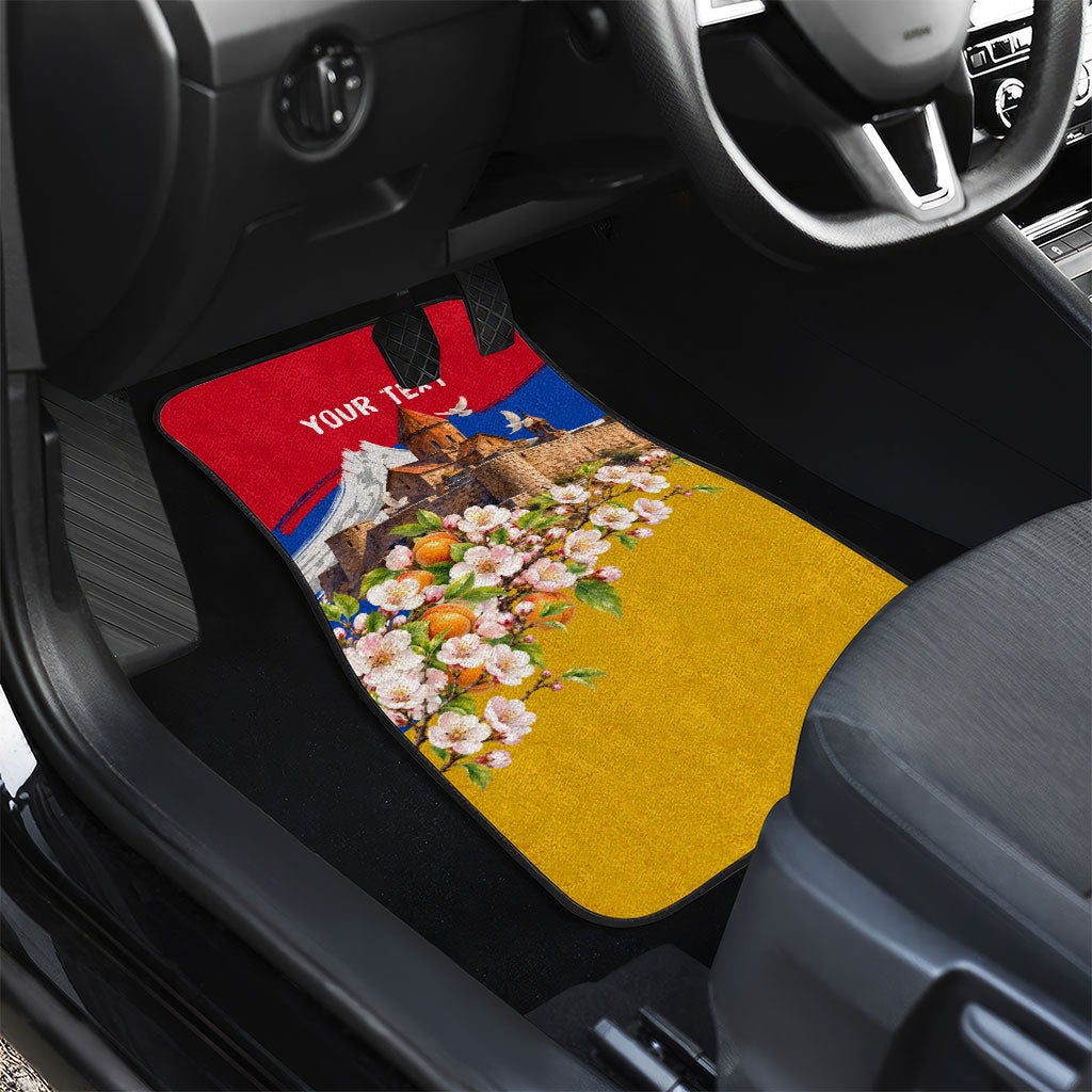 Personalized Armenia Heritage Car Mats Ararat Monastery Rising In Freedom Patriotic Doves