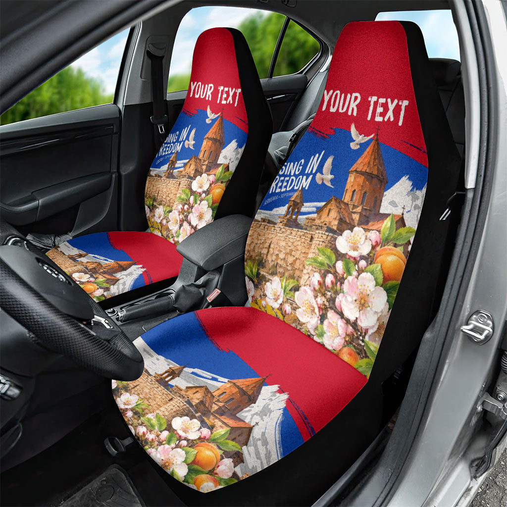Personalized Armenia Heritage Car Seat Cover Ararat Monastery Rising In Freedom Patriotic Doves