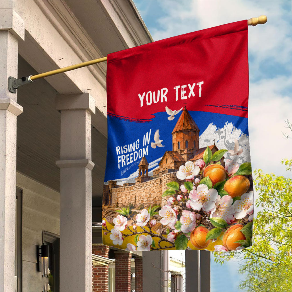 Personalized Armenia Heritage Garden Flag Ararat Monastery Rising In Freedom Patriotic Doves