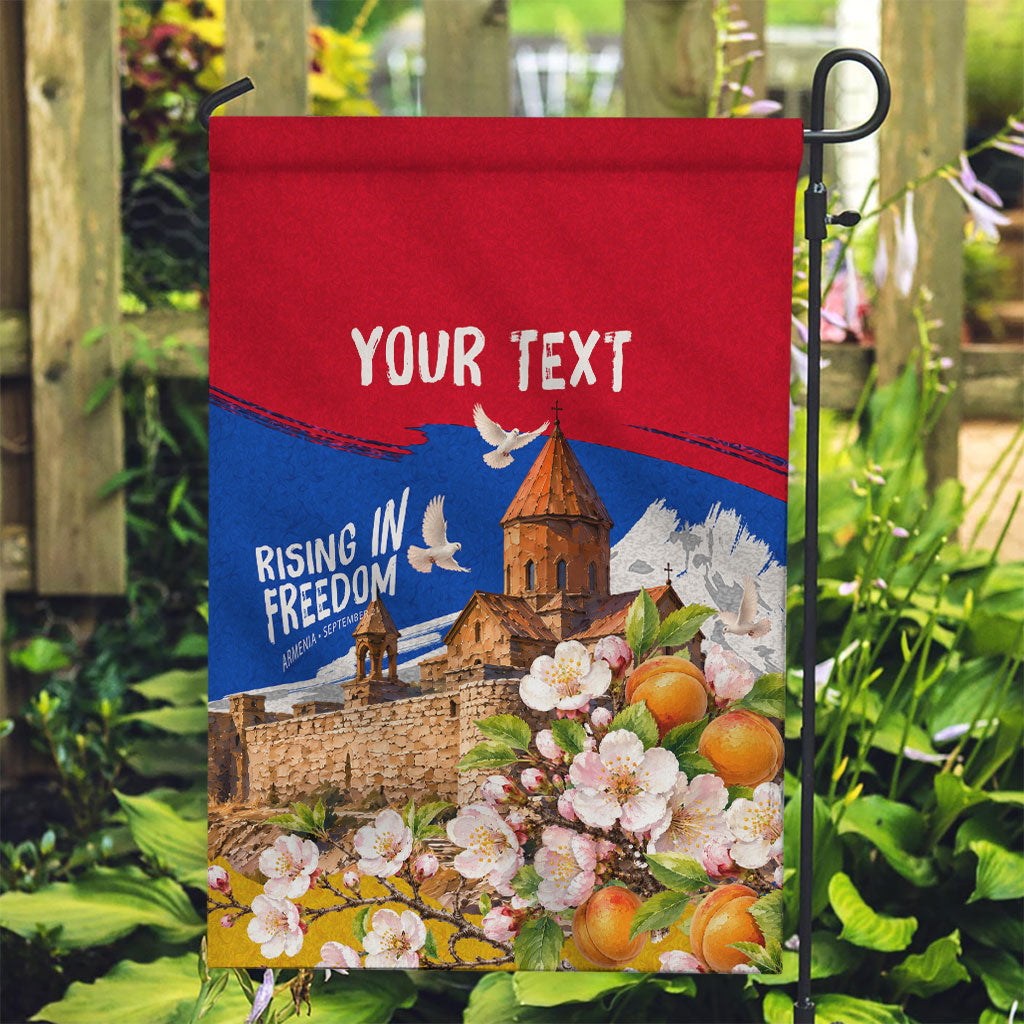 Personalized Armenia Heritage Garden Flag Ararat Monastery Rising In Freedom Patriotic Doves