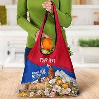 Personalized Armenia Heritage Grocery Bag Ararat Monastery Rising In Freedom Patriotic Doves