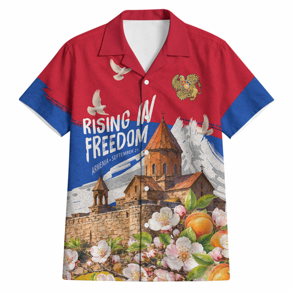 Personalized Armenia Heritage Hawaiian Shirt Ararat Monastery Rising In Freedom Patriotic Doves
