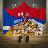 Personalized Armenia Heritage Hooded Blanket Ararat Monastery Rising In Freedom Patriotic Doves
