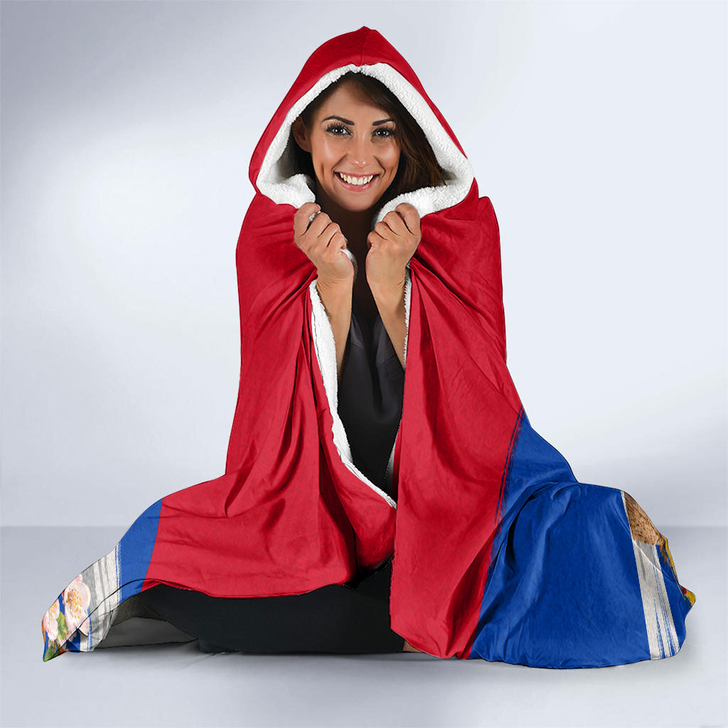 Personalized Armenia Heritage Hooded Blanket Ararat Monastery Rising In Freedom Patriotic Doves