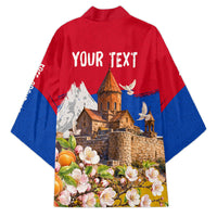 Personalized Armenia Heritage Kimono Ararat Monastery Rising In Freedom Patriotic Doves