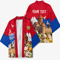 Personalized Armenia Heritage Kimono Ararat Monastery Rising In Freedom Patriotic Doves