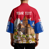 Personalized Armenia Heritage Kimono Ararat Monastery Rising In Freedom Patriotic Doves