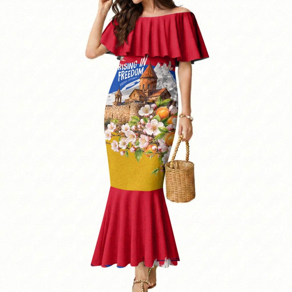 Personalized Armenia Heritage Mermaid Dress Ararat Monastery Rising In Freedom Patriotic Doves