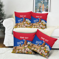 Personalized Armenia Heritage Pillow Cover Ararat Monastery Rising In Freedom Patriotic Doves