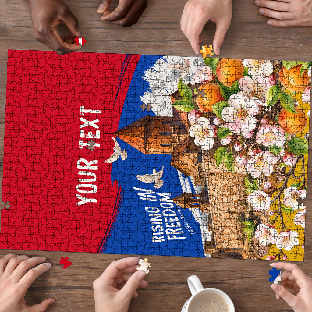 Personalized Armenia Heritage Puzzle Ararat Monastery Rising In Freedom Patriotic Doves