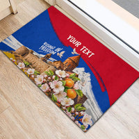 Personalized Armenia Heritage Rubber Doormat Ararat Monastery Rising In Freedom Patriotic Doves