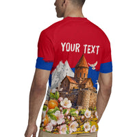 Personalized Armenia Heritage Rugby Jersey Ararat Monastery Rising In Freedom Patriotic Doves