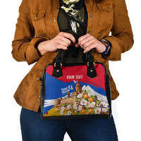Personalized Armenia Heritage Shoulder Handbag Ararat Monastery Rising In Freedom Patriotic Doves