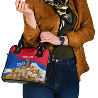 Personalized Armenia Heritage Shoulder Handbag Ararat Monastery Rising In Freedom Patriotic Doves