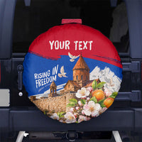 Personalized Armenia Heritage Spare Tire Cover Ararat Monastery Rising In Freedom Patriotic Doves